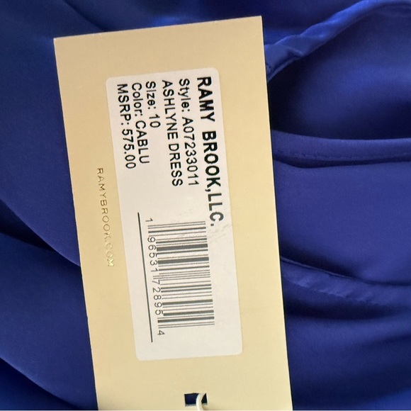 Ramy Brook Cobalt Blue Ashlyne Dress SZ 10 SOLD OUT Online NWT - Picture 2 of 3